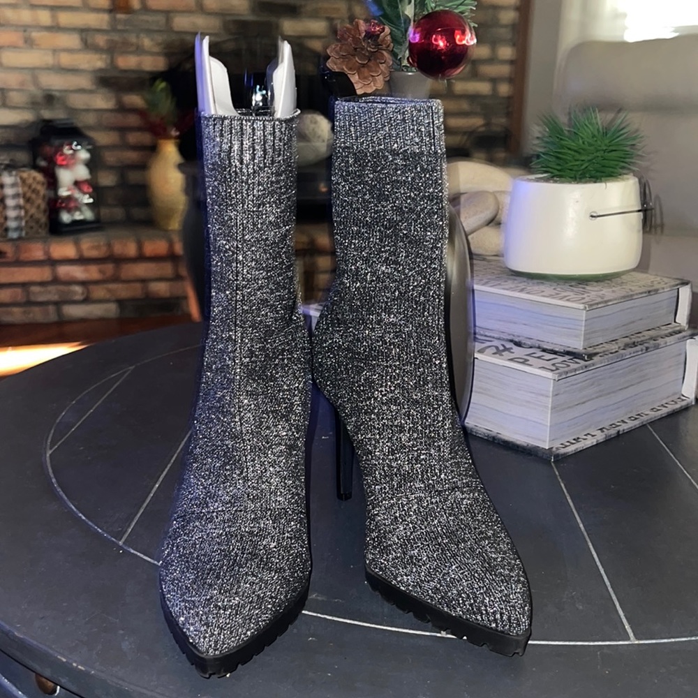 Shimmer platform bootie